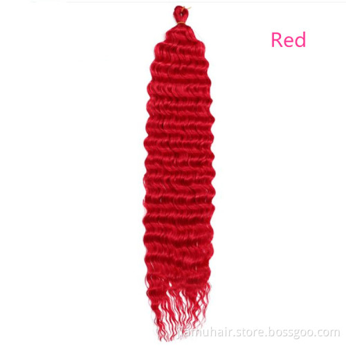 Afro Curls Crochet Braids Ombre Braiding Hair Extensions Deep Wave Twist Crochet Hair Natural Synthetic Wholesale